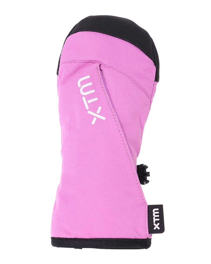 Load image into Gallery viewer, Pink and black XTM Totts II snow mitten featuring a side zipper and white brand logo.
