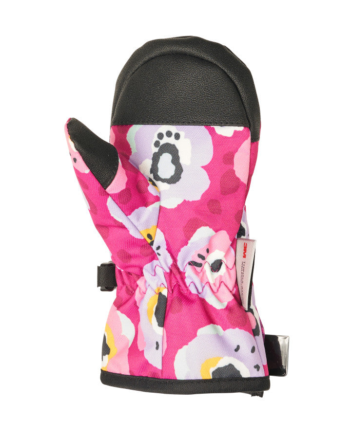 Load image into Gallery viewer, XTM Totts II Mitt featuring a pink floral print, black reinforced palm and thumb, and an elasticated wrist.
